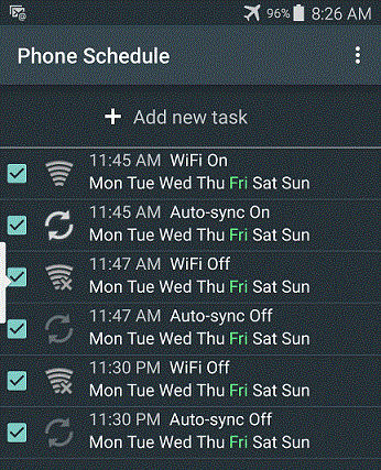 phone schedule app