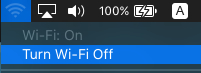 disable wi-fi on Macbook